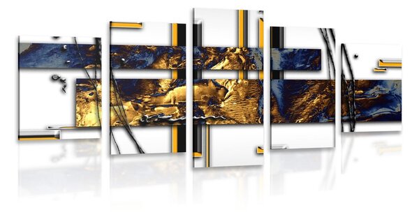 Quadri 5 pezzi – Astrazione di lusso