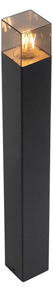 Lampada da esterno da terra nera 70 cm IP44 con vetro fumé - Denmark
