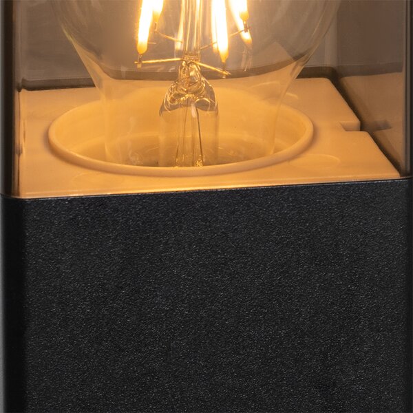 Lampada da esterno da terra nera 70 cm IP44 con vetro fumé - Denmark