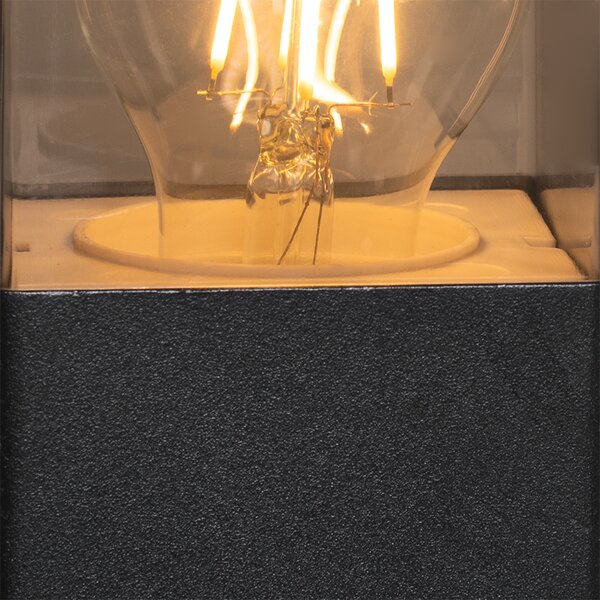 Lampada da esterno a terra nera 50 cm IP44 con vetro fumé - Denmark