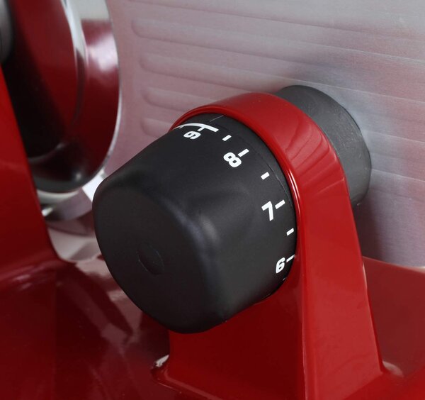 R.G.V. Affettatrice Professionale con Lama 20 cm Pressofusa con Doppio Cuscinetto colore Rosso - 20Luxor