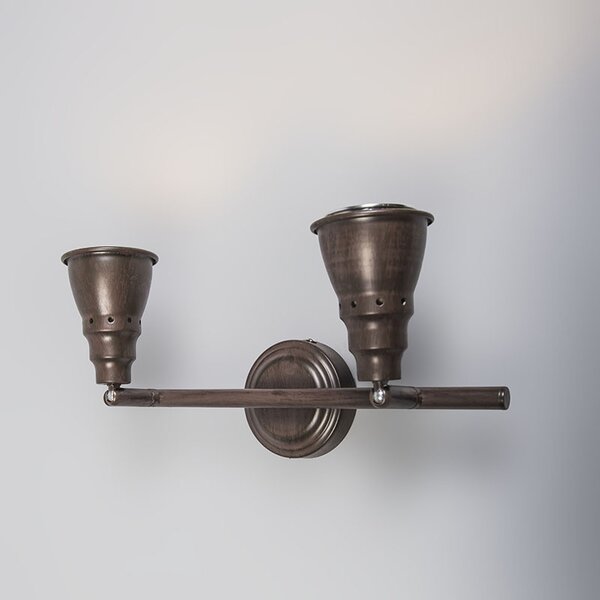 Faretto da soffitto e da parete marrone ruggine orientabile e inclinabile - Coney 2
