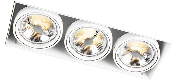 Faretto incasso bianco AR111 Trimless 3 luci - Oneon