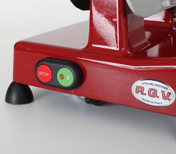 R.G.V. Affettatrice Professionale con Lama 22 cm Inox E Motore 120W - 22LUXOR RED 90248