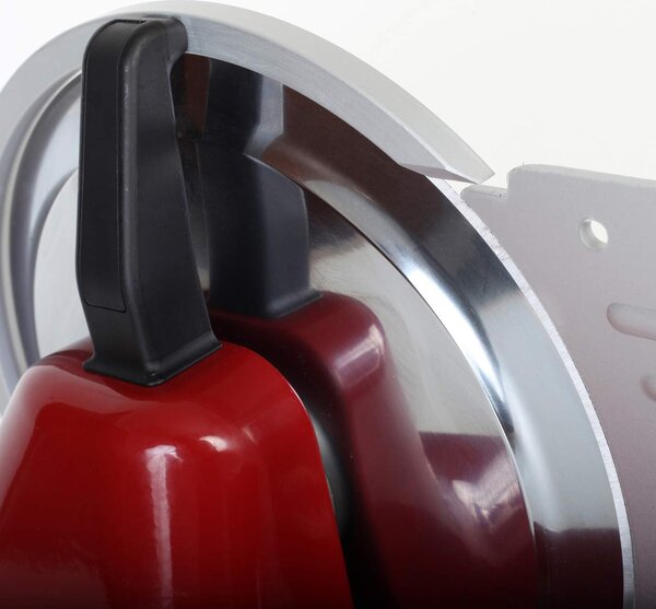 R.G.V. Affettatrice Professionale con Lama 20 cm Pressofusa con Doppio Cuscinetto colore Rosso - 20Luxor