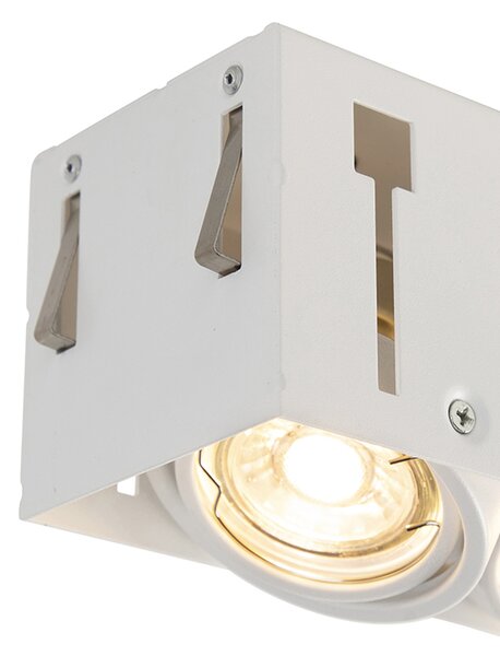 Faretto da incasso bianco orientabile e inclinabile senza cornice 3 luci - Oneon