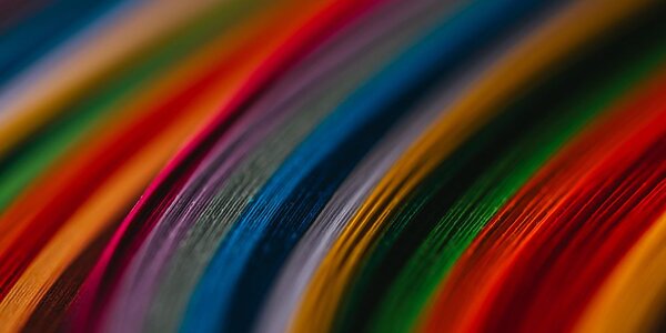 Stampa su tela – Dettaglio di materiale colorato