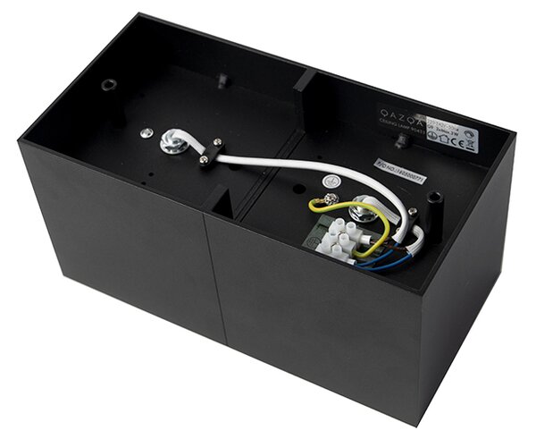 Faretto da incasso di design nero rettangolare 2 luci - Box