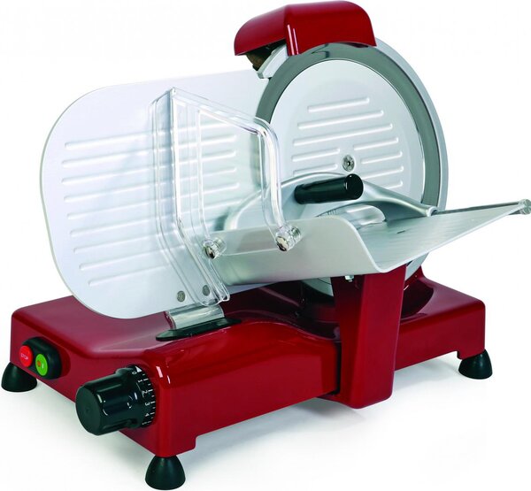 R.G.V. Affettatrice Professionale con Lama 25 cm Inox Motore 140 watt colore Rosso - 90917 Vintage 250