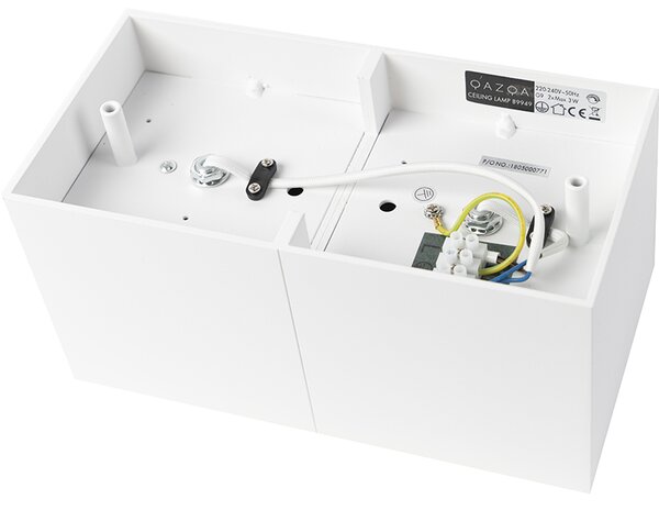 Faretto di design bianco rettangolare 2 luci - Box