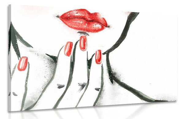 Quadro su tela – Ritratto di donna in acquerello