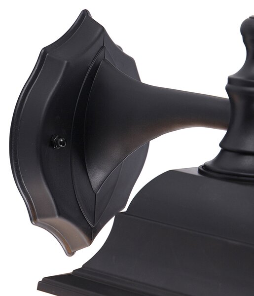 Lampada da parete per esterni classica nera IP44 - Capital