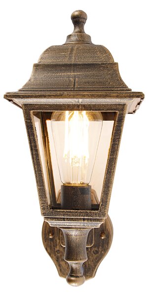 Lampada da parete antica dorata IP44 con sensore di movimento - Capital