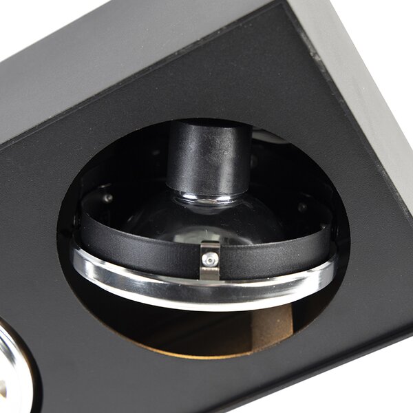 Faretto da soffitto di design nero quadrato 3 luci - Kaya