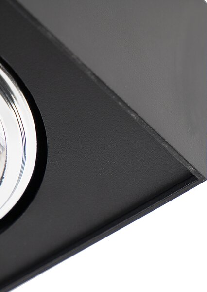 Faretto da soffitto di design nero quadrato 3 luci - Kaya