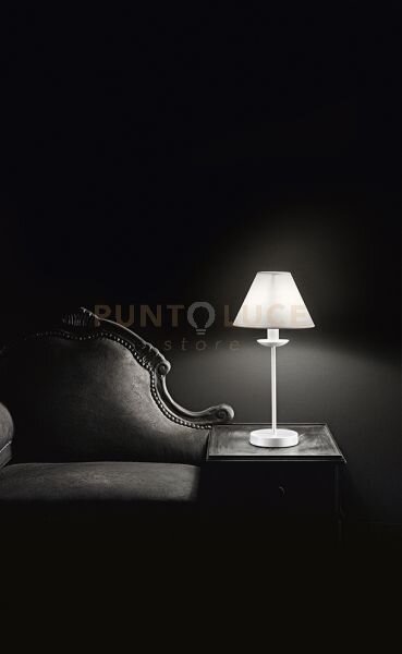 Lumetto in metallo verniciato bianco ducale 1 luce attacco e14