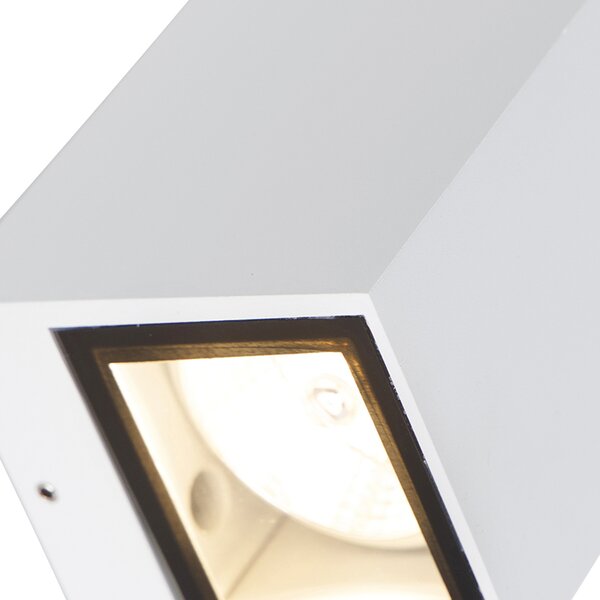 Applique moderna bianca 2 luci GU10 AR70 IP54 - Baleno
