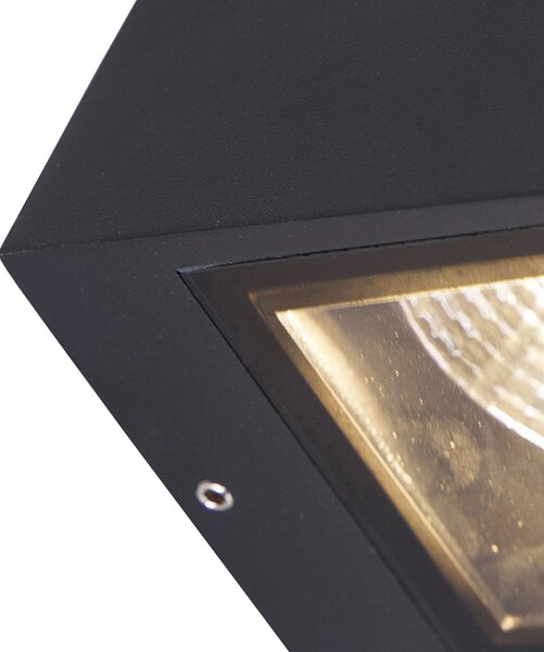 Applique moderna nera 2 luci GU10 AR70 IP54 - Baleno