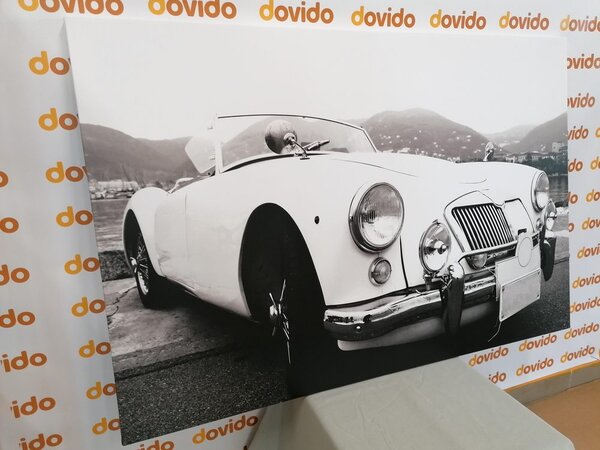 Quadro su tela – Vettura d'epoca di lusso in bianco e nero
