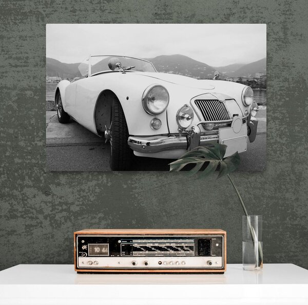 Quadro su tela – Vettura d'epoca di lusso in bianco e nero