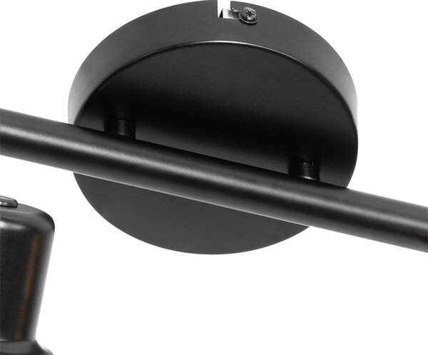 Faretto industriale nero con oro 4 luci - Bliss Mesh