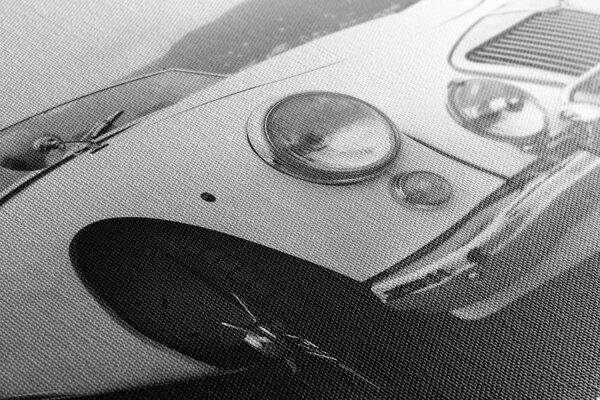 Quadro su tela – Vettura d'epoca di lusso in bianco e nero