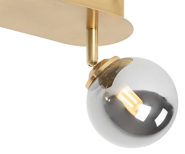 Faretto oro 2 luci orientabile con vetro fumé - ATHENAS