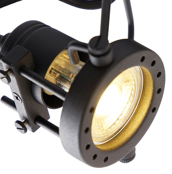 Faretto industriale nero 3 luci - Suplux