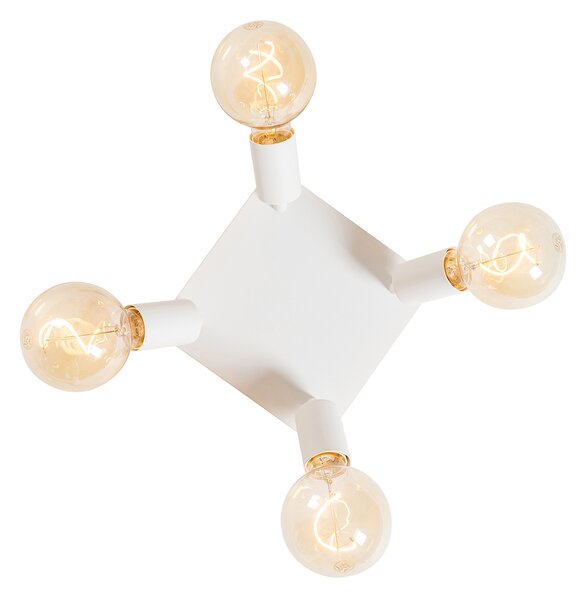 Faretto moderno bianco quadrato 4 luci - Facil