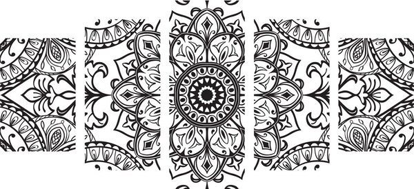 Quadri 5 pezzi – Ornamento bianco e nero