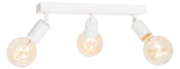 Faretto moderno bianco rettangolare 3 luci - Facil