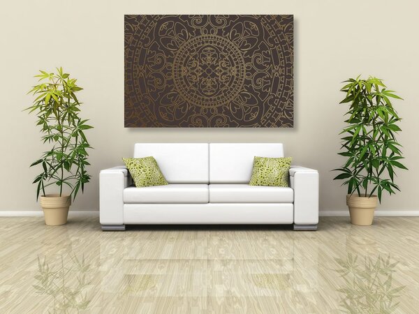 Quadro su tela – Ornamento orientale dorato
