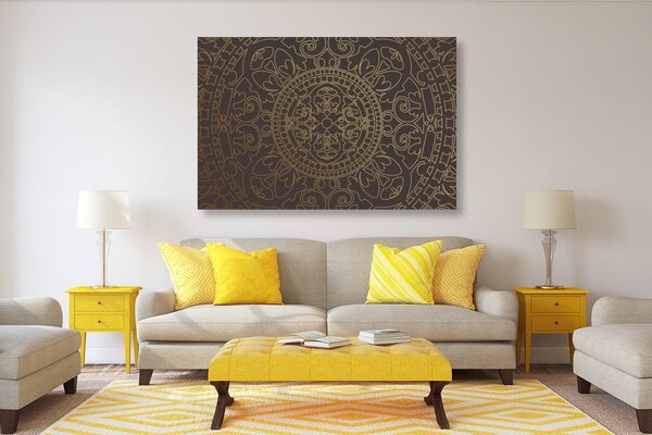 Quadro su tela – Ornamento orientale dorato