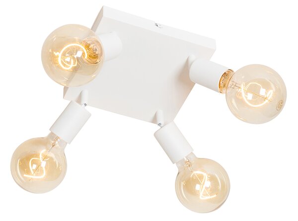 Faretto moderno bianco quadrato 4 luci - Facil