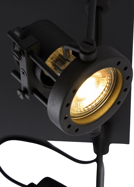 Faretto industriale nero 4 luci - Suplux