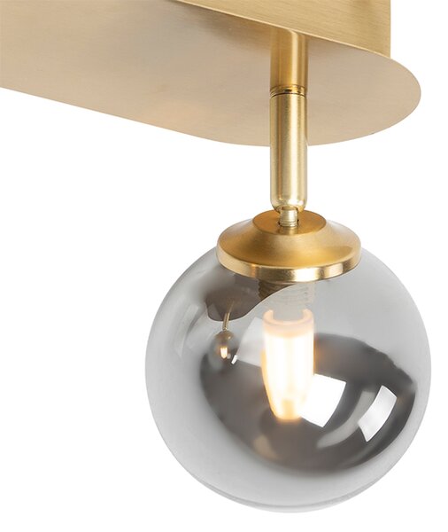 Faretto oro 2 luci orientabile con vetro fumé - ATHENAS
