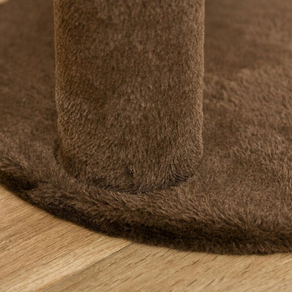 AllMyPets Albero Tiragraffi per Gatti a 3 Livelli con Lettino in Peluche e Pali in Sisal 40x65 cm colore Marrone - K567BN