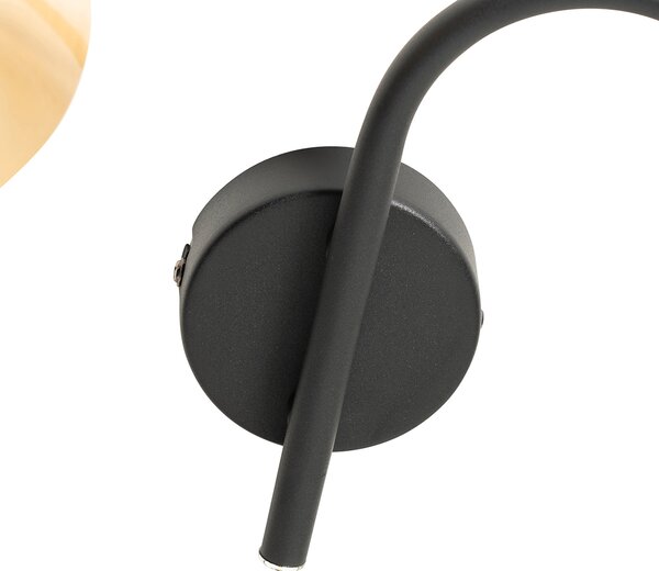 Plafoniera moderna nera e oro 3 luci - Lofty