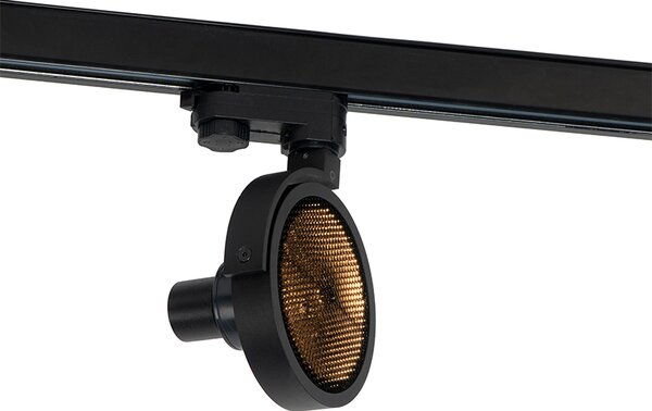 Faretto da binario moderno trifase nero - Master 111 Honey