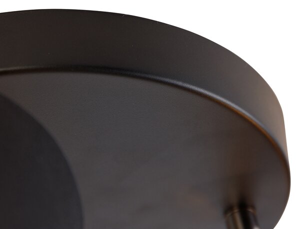 Faretto moderno nero con interno dorato 3 luci - Lofty