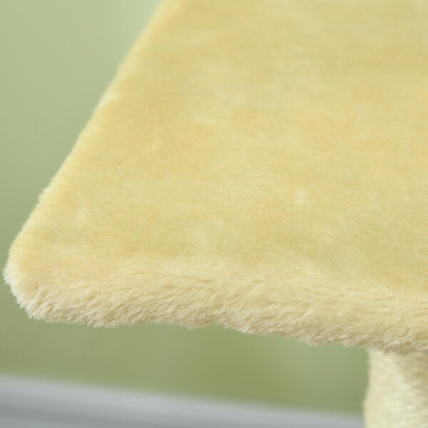 AllMyPets Albero Tiragraffi per Gatti a 3 Livelli con Tiragraffi Peluche e Sisal 40x35x72 cm colore Crema - K568CW