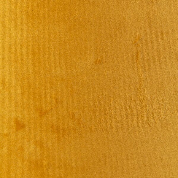 Paralume in velluto giallo ocra 50/50/25 con interno dorato