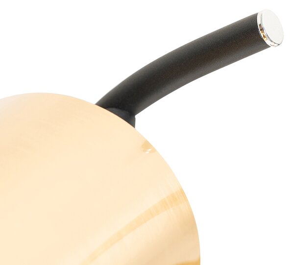 Plafoniera moderna nera e oro 3 luci - Lofty