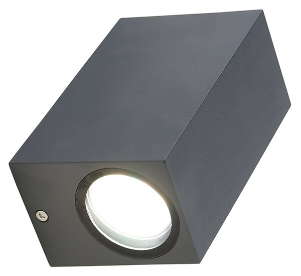 Lampada da parete intelligente grigio scuro IP44 incl. 2 WiFi GU10 - Baleno