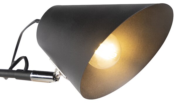 Lampada da parete moderna smart nera 2 luci regolabile con WiFi A60 - Lune