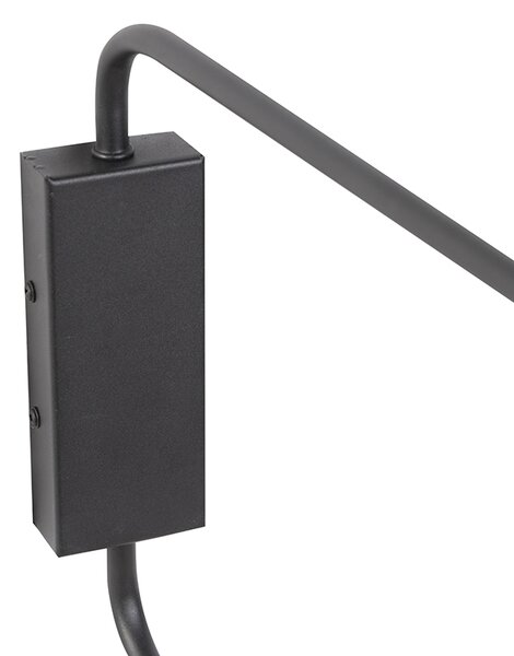 Lampada da parete moderna smart nera 2 luci regolabile con WiFi A60 - Lune