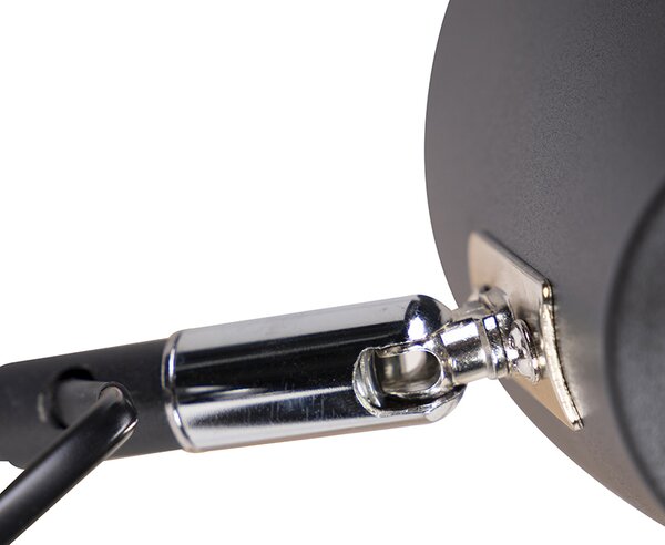 Lampada da parete moderna smart nera 2 luci regolabile con WiFi A60 - Lune