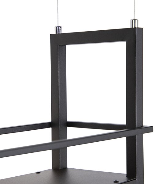 Lampada a sospensione intelligente nera incl. WiFi A60 - Cage Rack