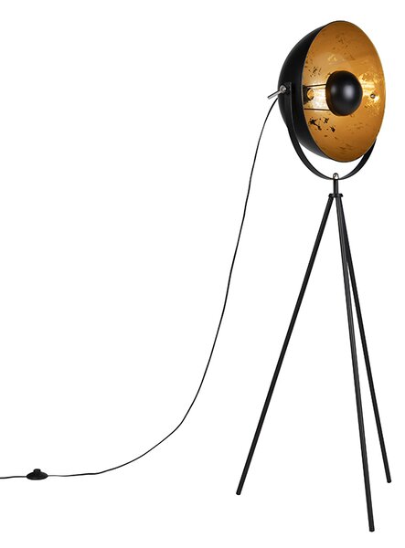 Lampada da terra a treppiede intelligente nera incl. Wifi A60 - Magna 40 Eglip