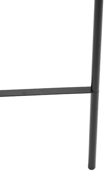 Lampada da terra intelligente nera con WiFi A60 vetro fumé - Bliss